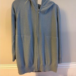 Women's Blue Zip-Up Sweater